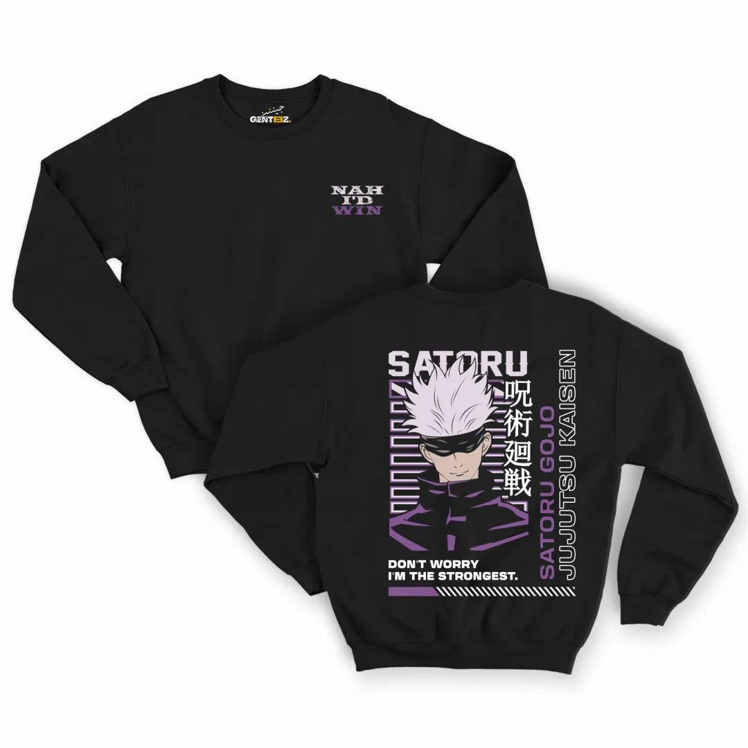 Gojo Saturo Anime Sweatshirt | Premium Fleece Unisex Winter Sweatshirt | Unique Winter Wear By stoiz